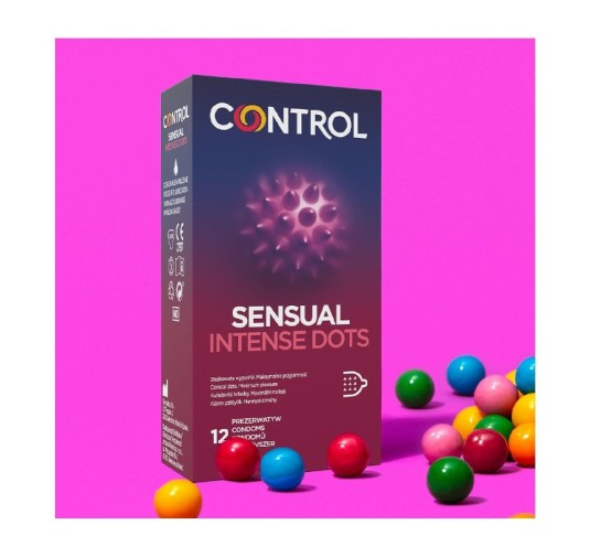 Prezerwatywy-Control Sensual Intense Dots 12"s